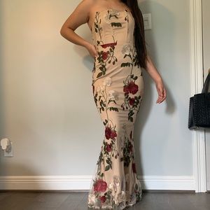 Floral Tube Maxi Dress
